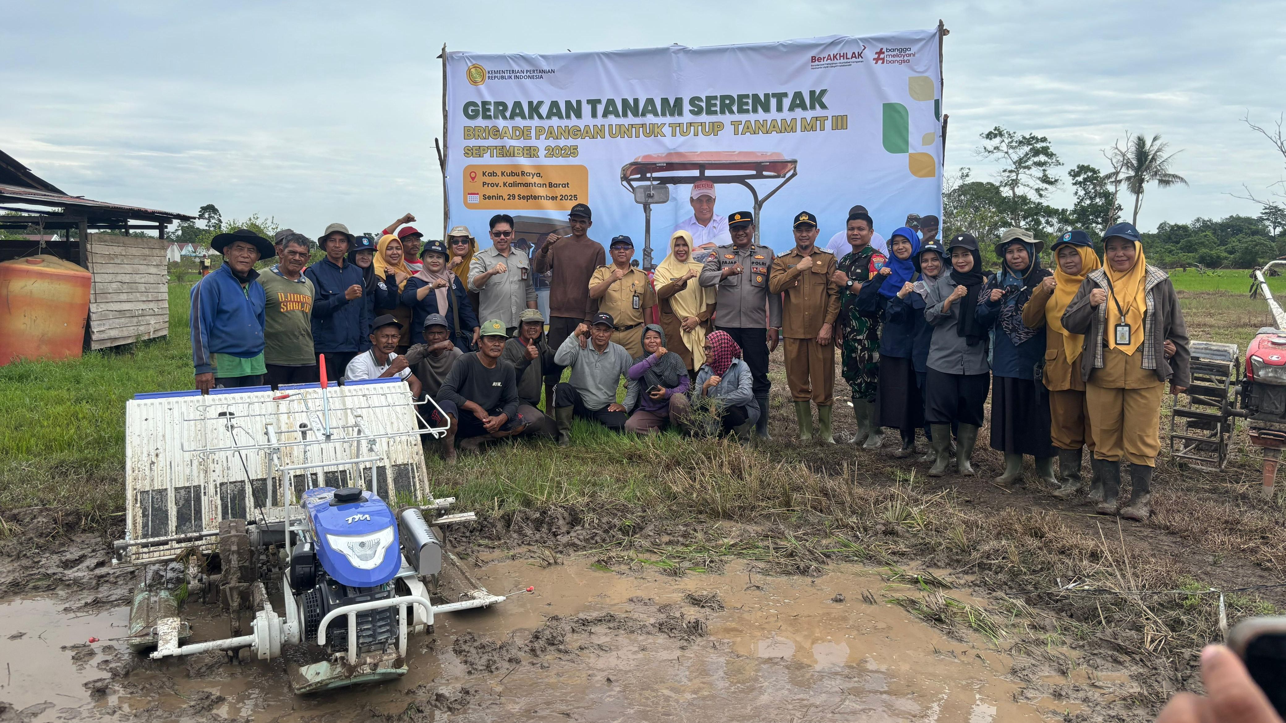 Gerakan Tanam Serentak Brigade Pangan, Dorong Percepatan Swasembada di Kalimantan Barat