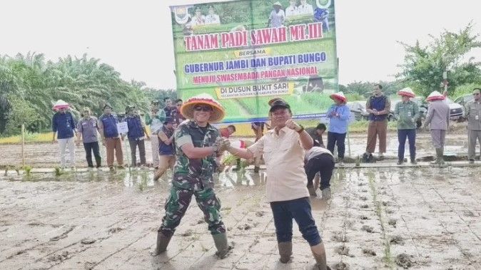 Petani Bungo Sumringah, Program Mentan Mulai Dirasakan Petani