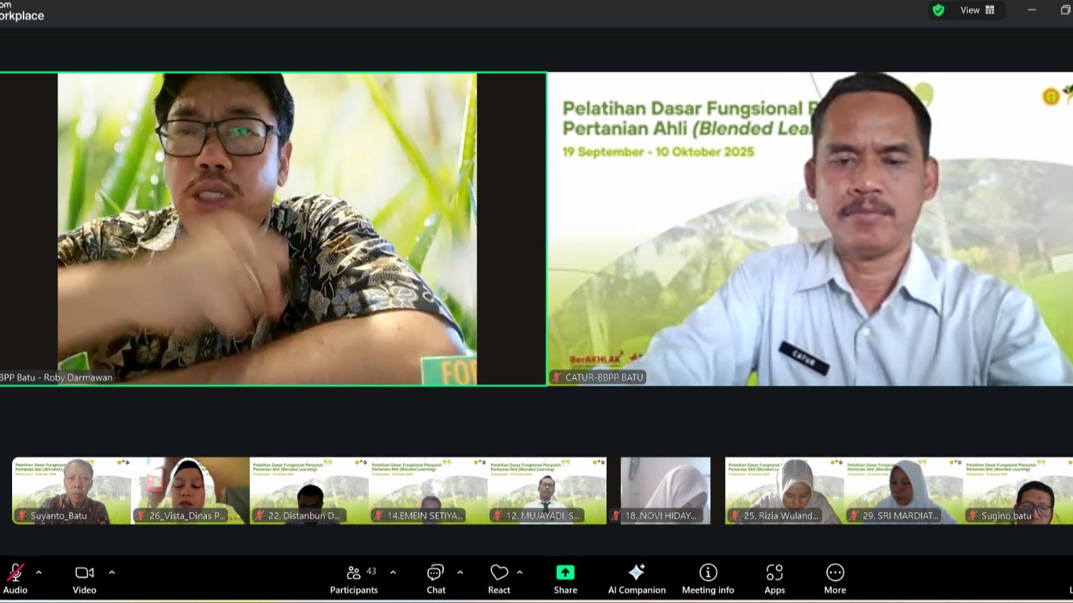 Kunci Sukses Swasembada Pangan, UPT Pelatihan Kementan Perkuat Kapasitas Penyuluh Pertanian