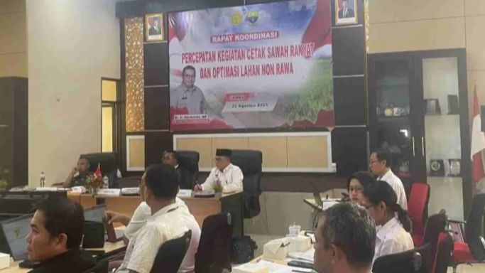 Rakor Percepatan Cetak Sawah Rakyat dan Oplah, Jambi Siap Jadi Lumbung Pangan Nasional
